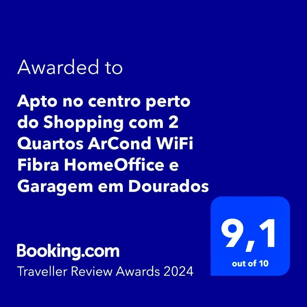 Apto No Centro Perto Do Shopping Com 2 Quartos De Casal Arcond Wifi Fibra Homeoffice E Garagem Em Dourados Exterior foto